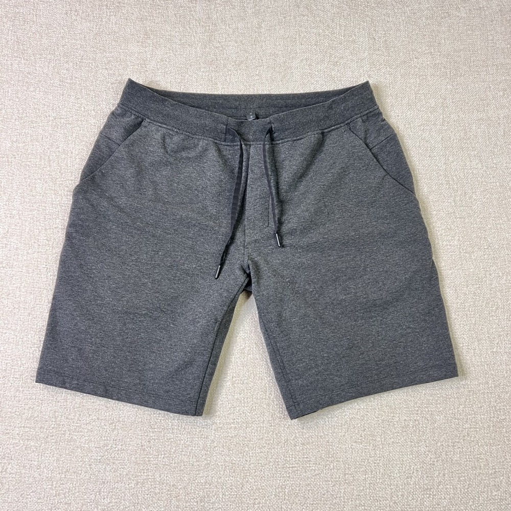 Lululemon City Sweat Shorts 9.5" Heathered Black Men's XL Athletic Lounge